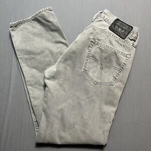 Levi's 504 Jeans Men's 32x32 Regular Straight Leg Gray Light Wash Denim